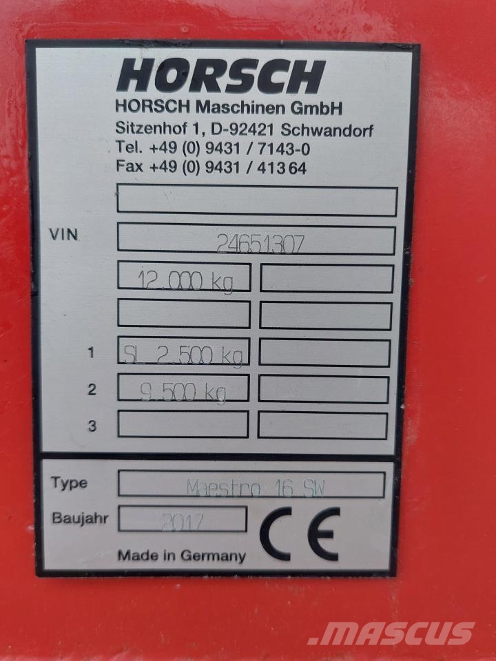 Horsch Maestro 16.75 SW Precisiezaaimachines