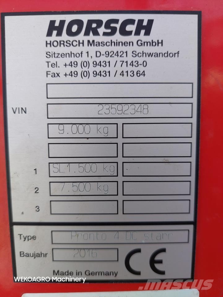 Horsch Pronto 4 DC PPF med DouDrill Drillmaschinen