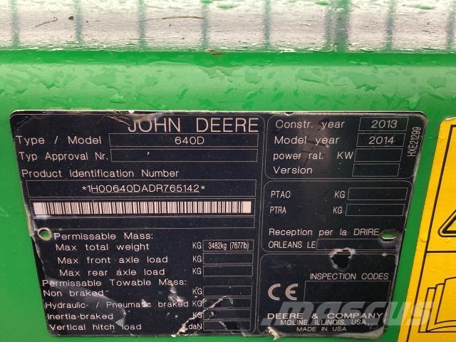 John Deere 640D Жатки