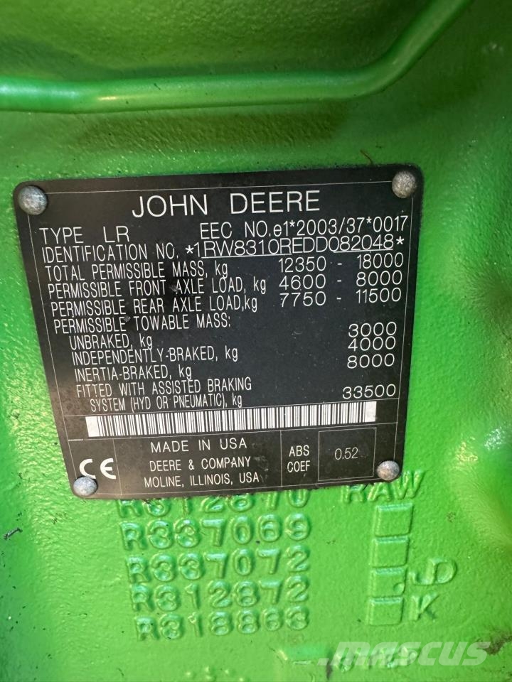 John Deere 8310R الجرارات