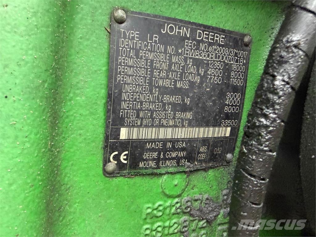 John Deere 8360 Traktorid