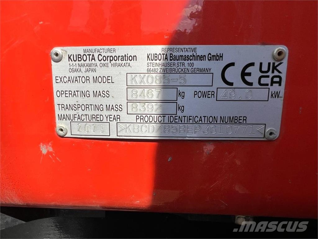 Kubota KX085-5 Гусеничные экскаваторы