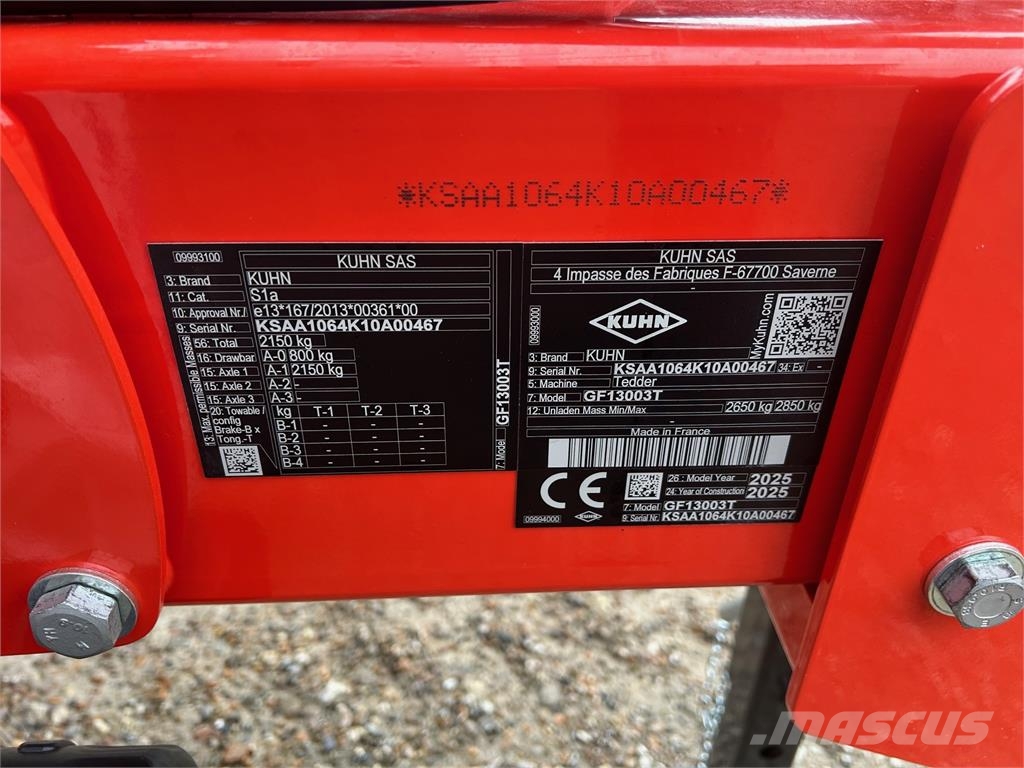 Kuhn gf13003 bugseret høvender Obračalniki in zgrabljalniki