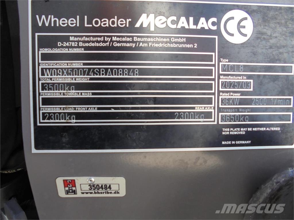 Mecalac MCL8 Mini carregadoras