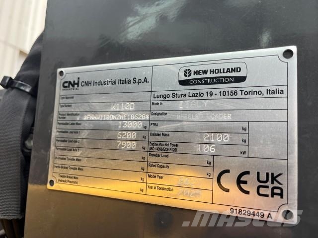 New Holland W 110D GUMMIHJULSLÆS لوادر بعجل