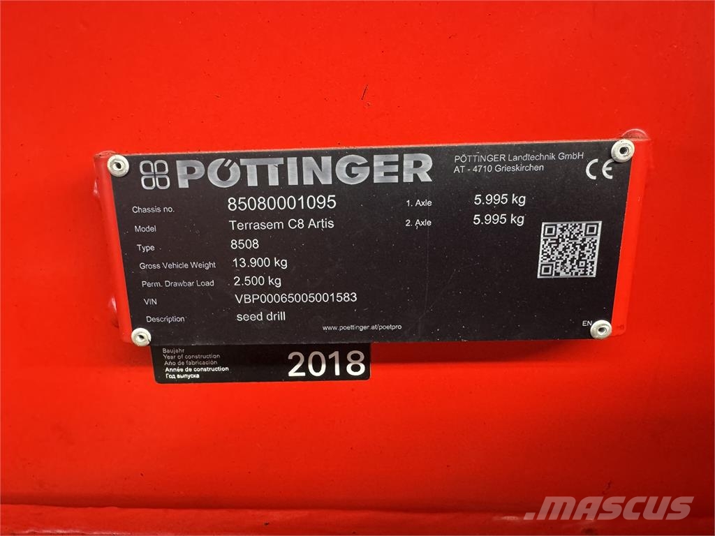Pöttinger TERRASEM C8 ARTIS Mechanické sejačky