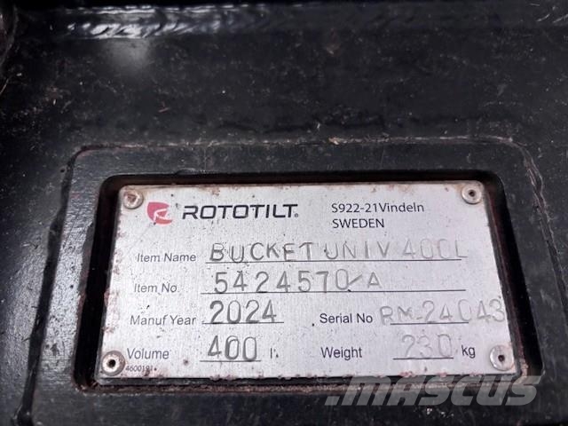 Rototilt RC3-DIR/HYDREMA RCS Andre komponenter