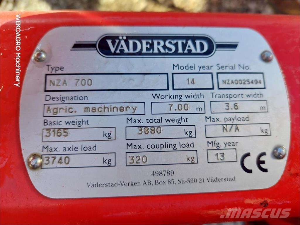 Väderstad NZA 700 Äkeet