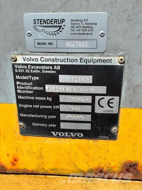 Volvo EC280 Paletli ekskavatörler