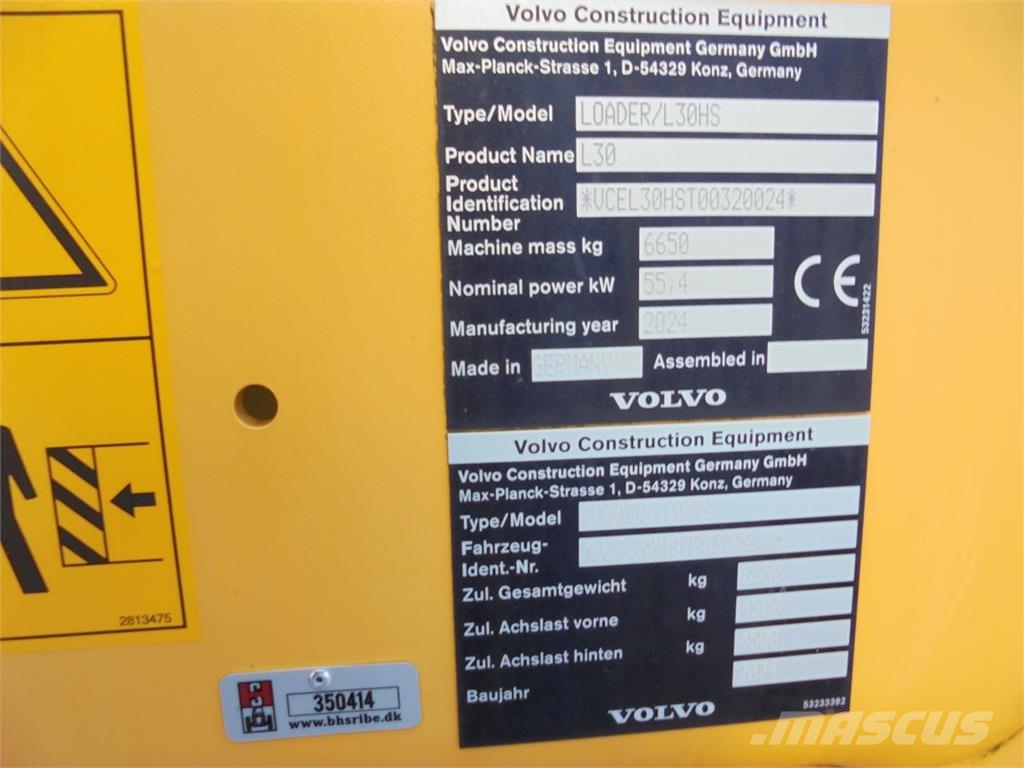 Volvo L30HS 輪胎式裝載機