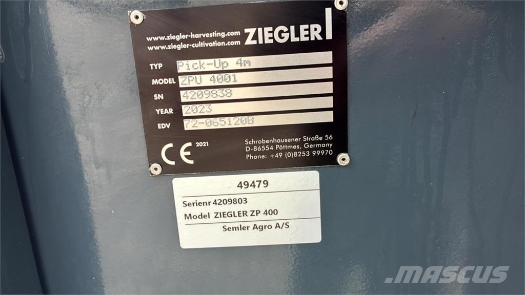 Ziegler ZP 400 Skjærebord til skurtresker