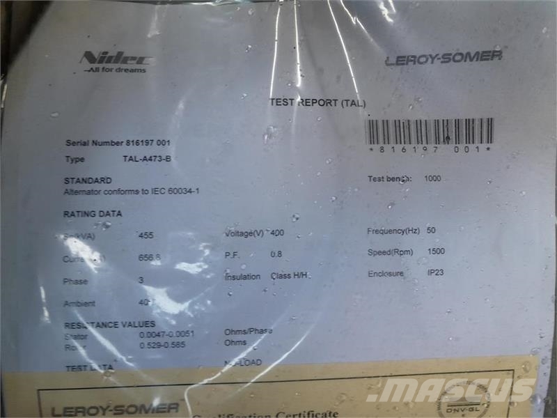 Cummins 500KWA その他の発電機