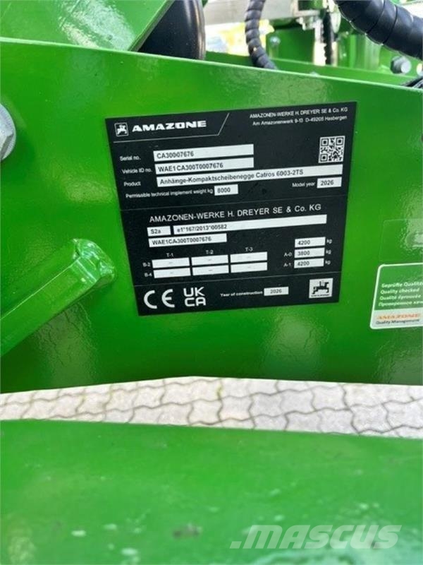 Amazone CATROS+ 6003-2TS Scheibeneggen