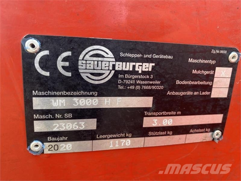 Sauerburger WM3000 H+F Kosiarki