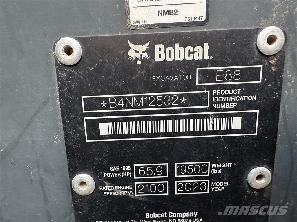 Bobcat E88 Gravemaskiner på larvebånd
