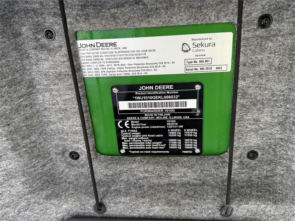 John Deere 1010G Forwarders