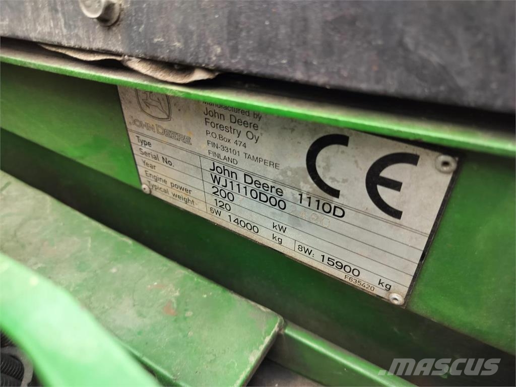 John Deere 1110D Naudoti miškovežiai (Forvarderiai)