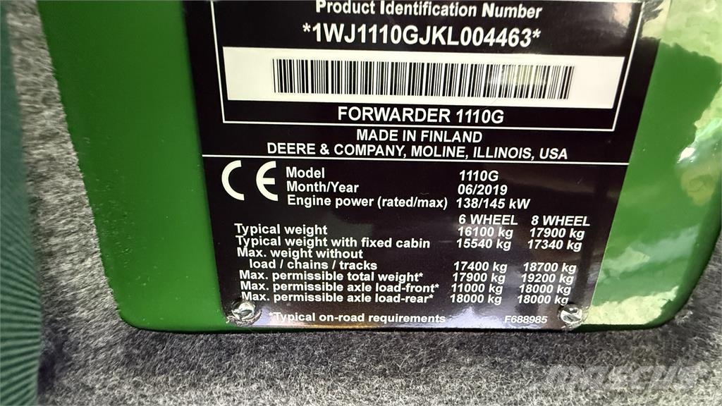 John Deere 1110G Forvarderi