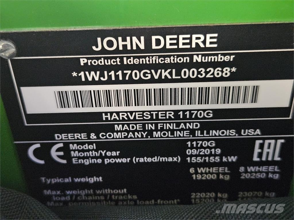 John Deere 1170G Colheitadeiras