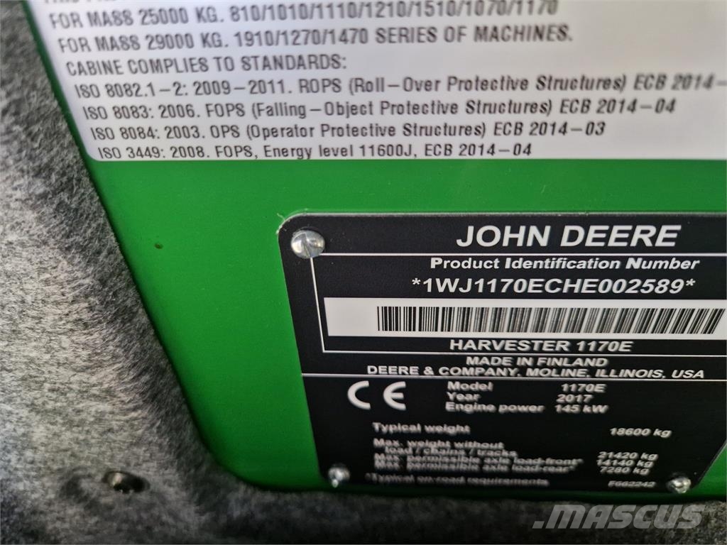 John Deere 1170E حصادات