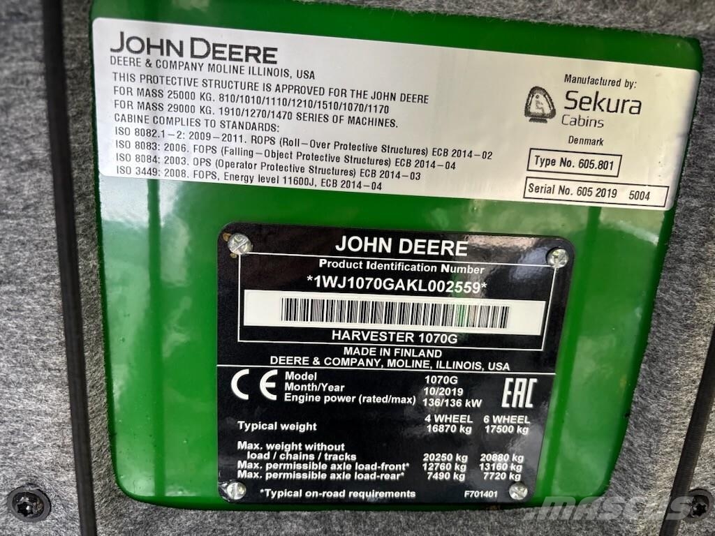 John Deere 1170G Harvesters