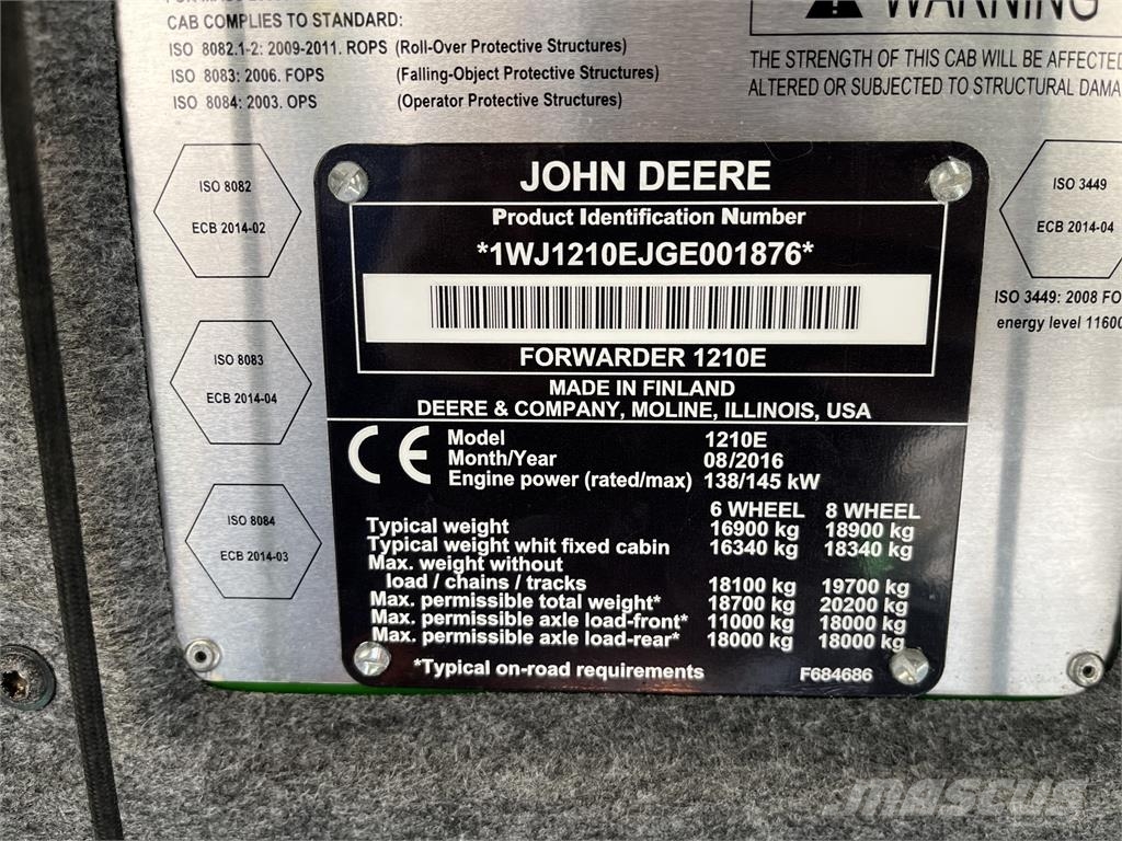 John Deere 1210E شاحنات