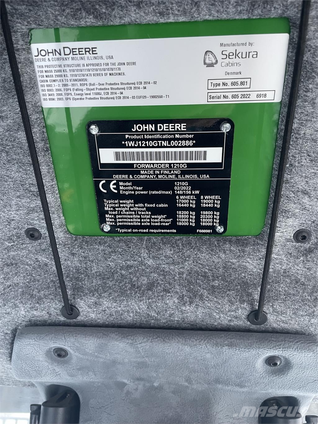 John Deere 1210G Skotare