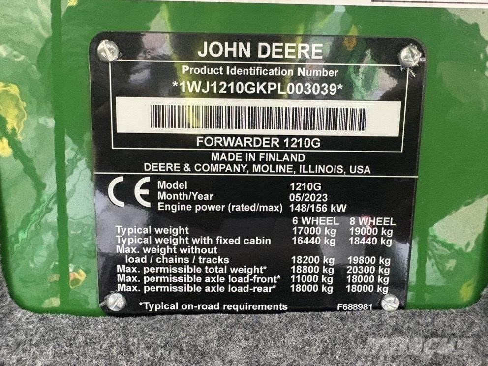 John Deere 1210G Forvarderi