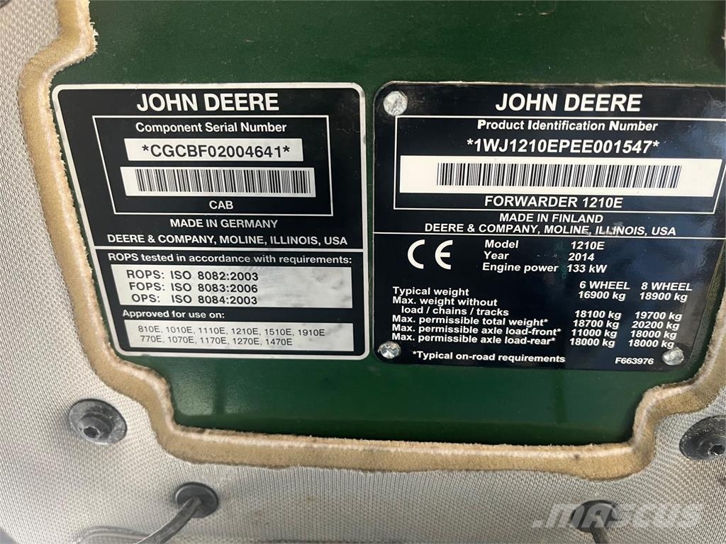 John Deere 1210E Kuormatraktorit