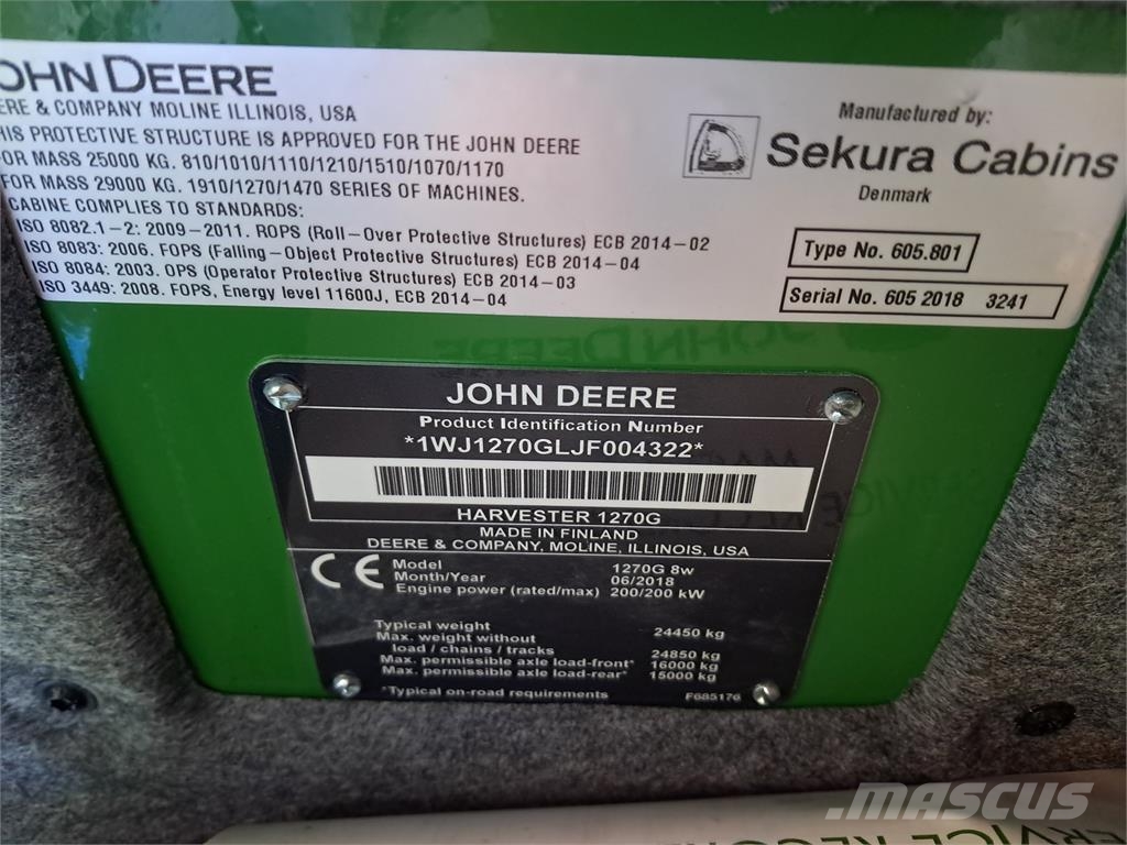 John Deere 1270G Harvesters