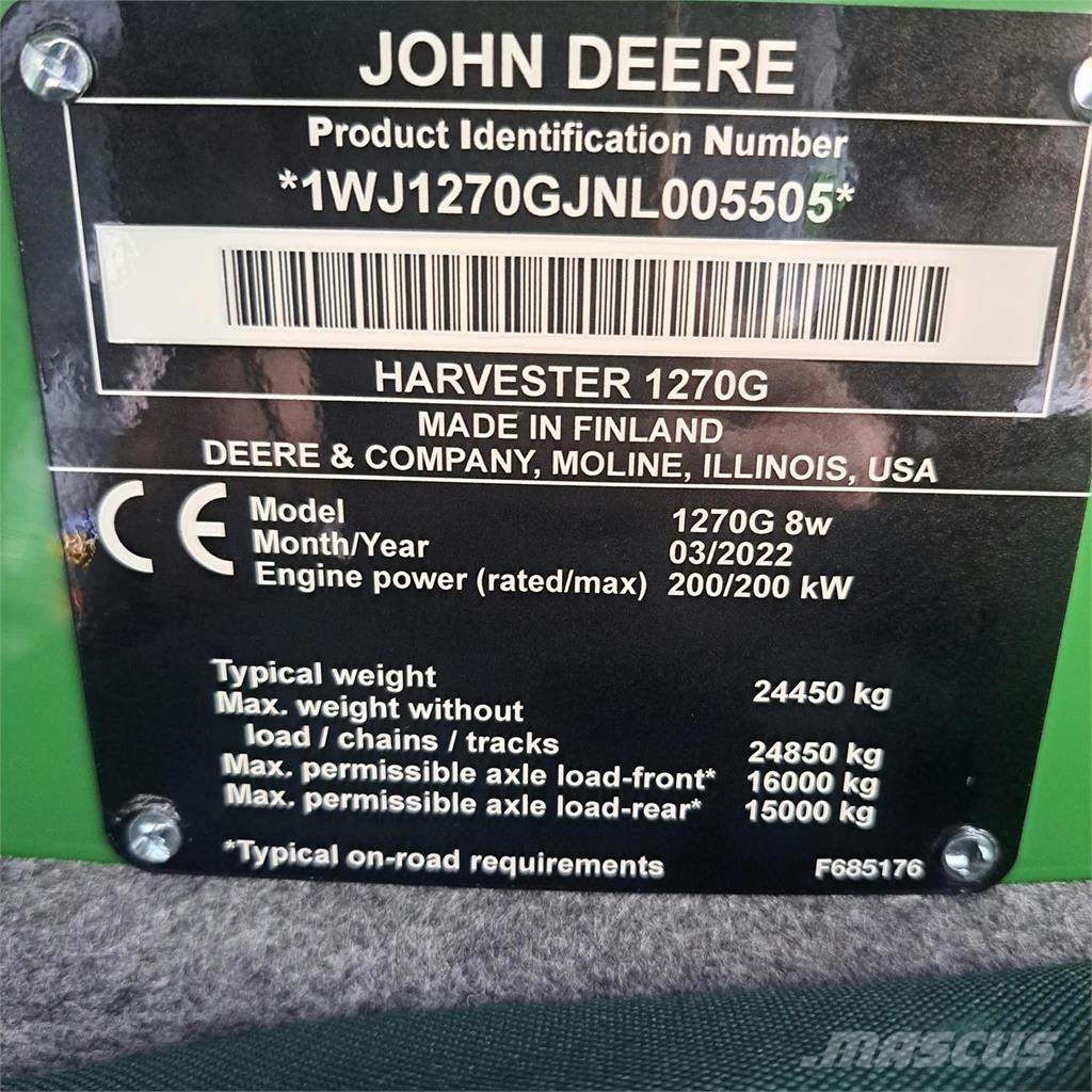 John Deere 1270G 收穫機