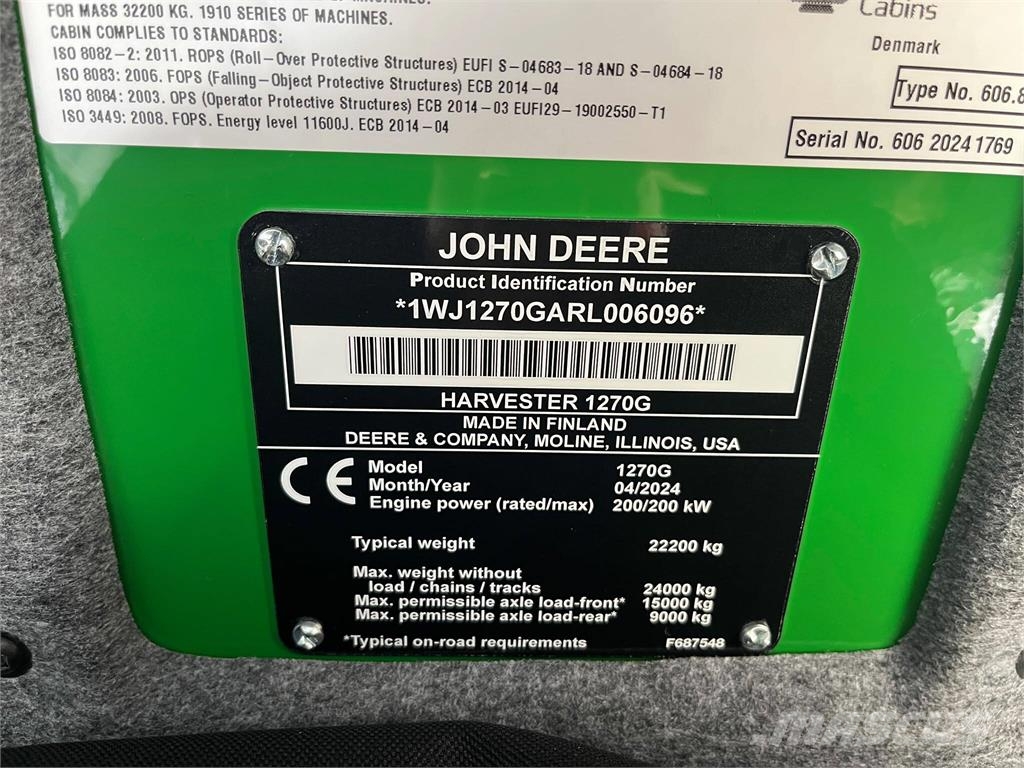 John Deere 1270G Harvesterid