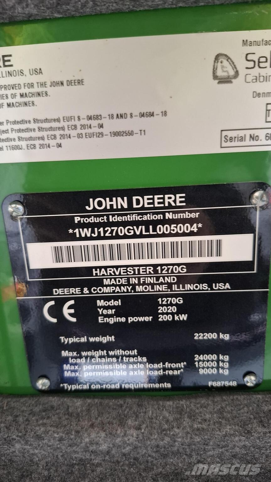 John Deere 1270G حصادات