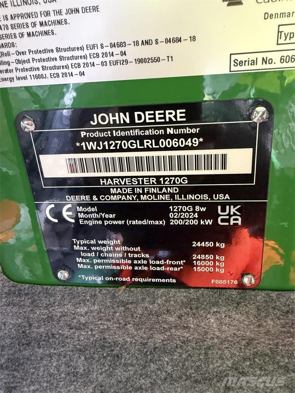 John Deere 1270G Betakarítók