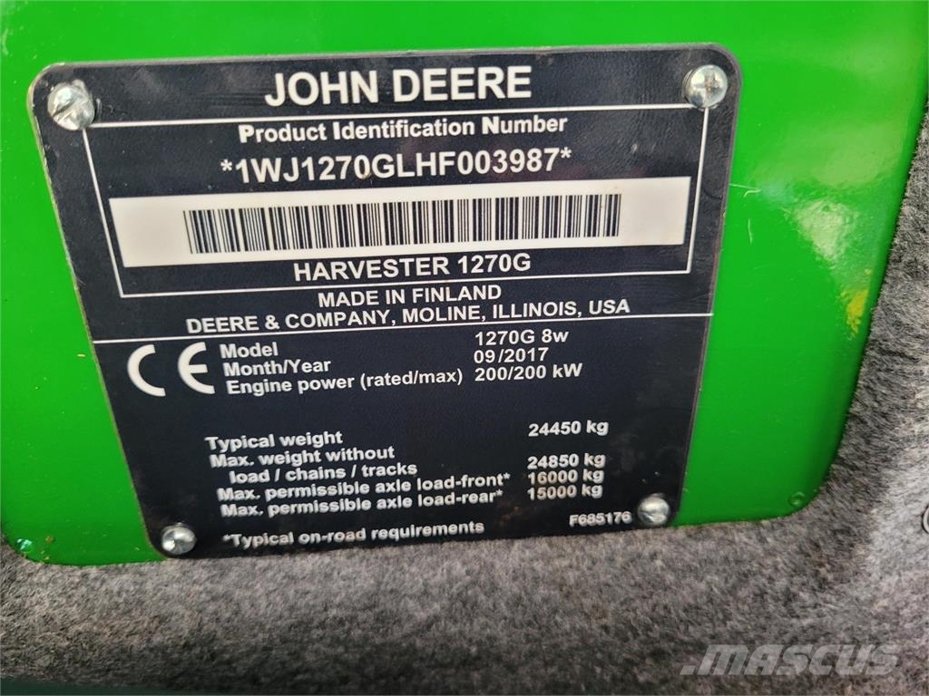 John Deere 1270G ハーベスター