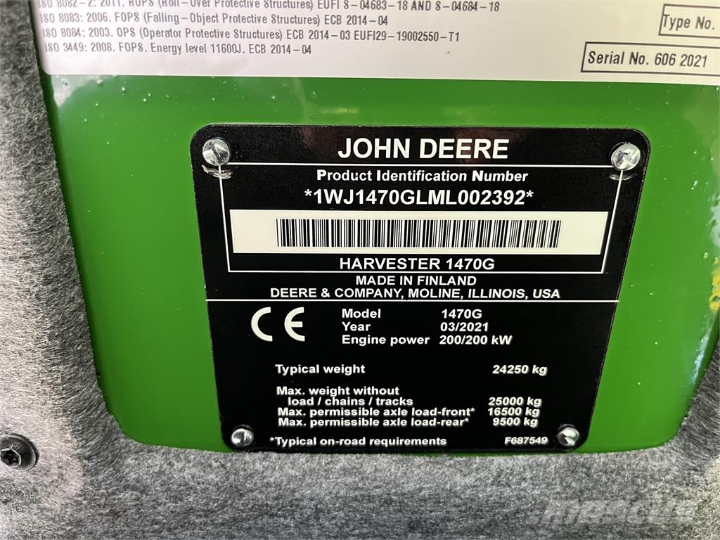 John Deere 1470G Betakarítók