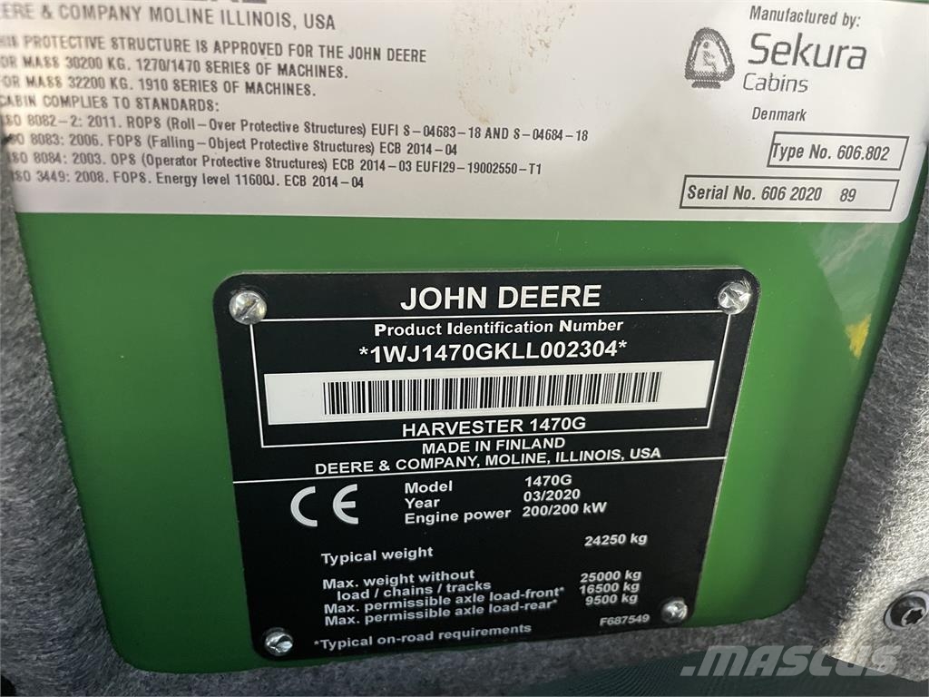 John Deere 1470G Harvesterji