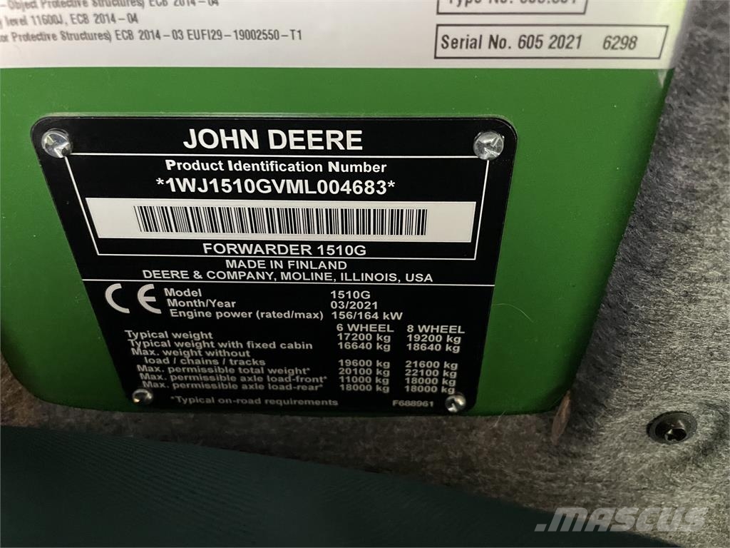 John Deere 1510G 集运机