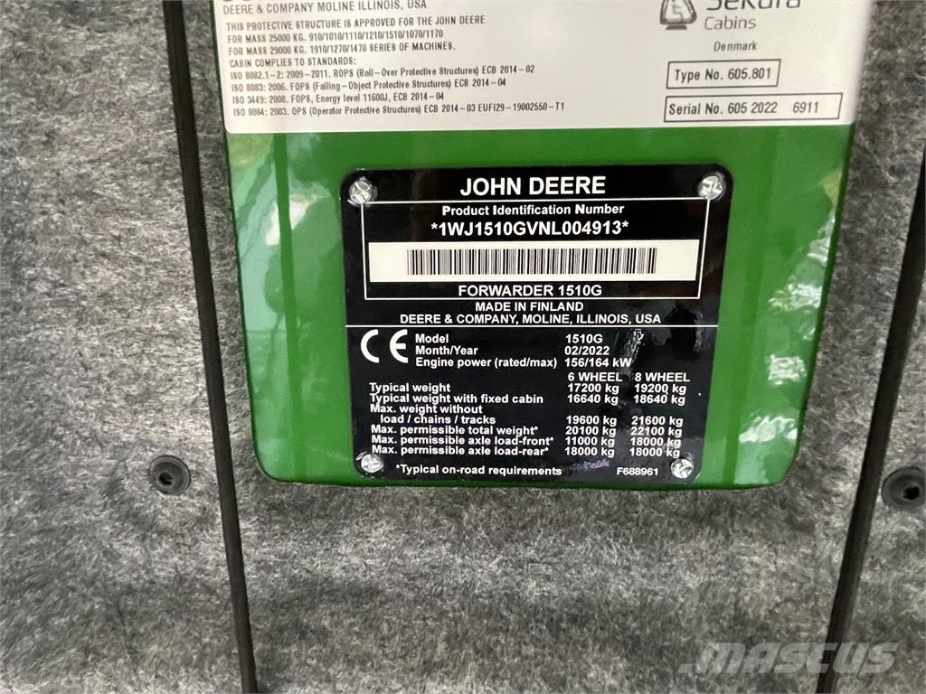 John Deere 1510G Skotare