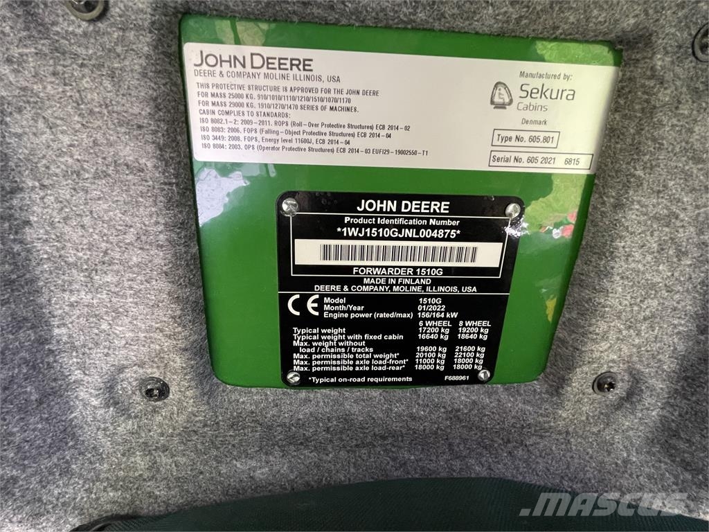 John Deere 1510G Lesné traktory