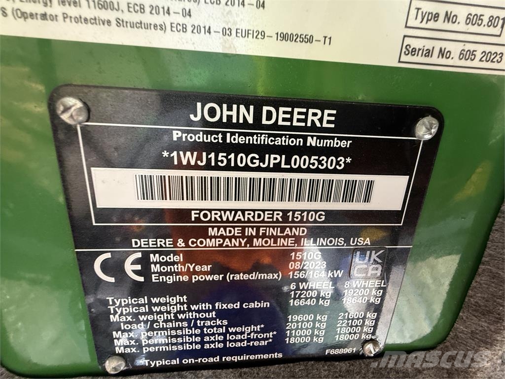 John Deere 1510G Forwarder