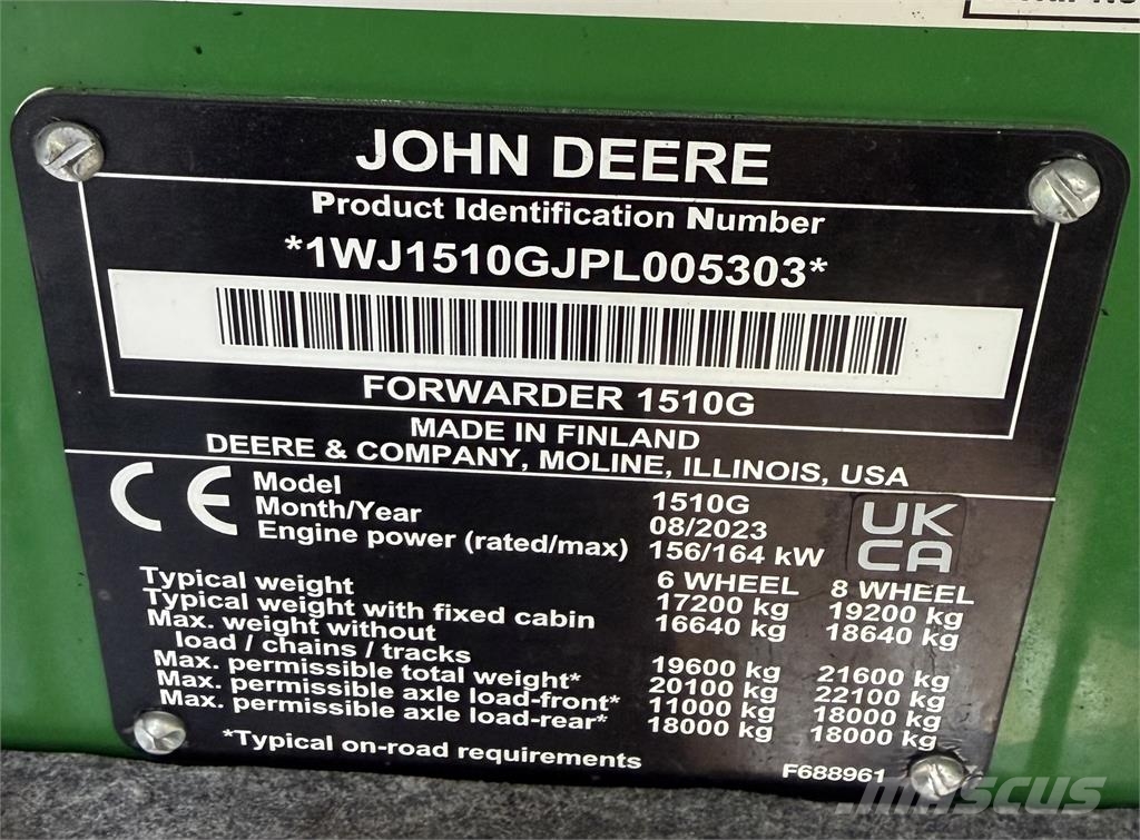 John Deere 1510G Udkørselsmaskiner