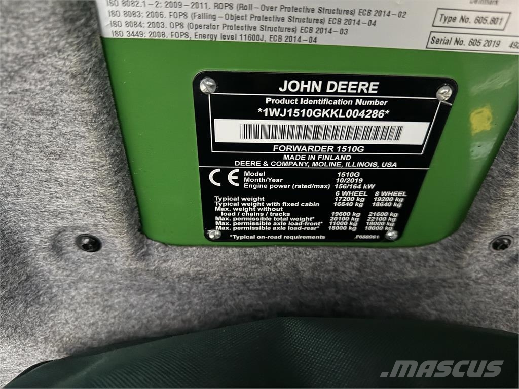 John Deere 1510G Lassbærere