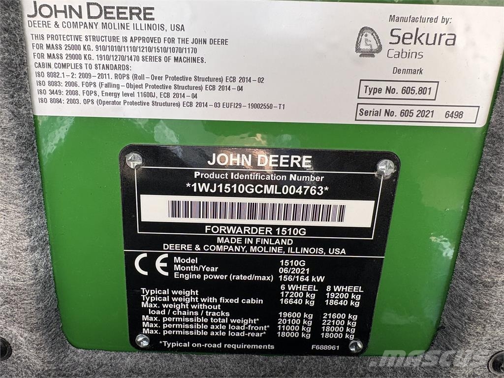 John Deere 1510G Lesné traktory