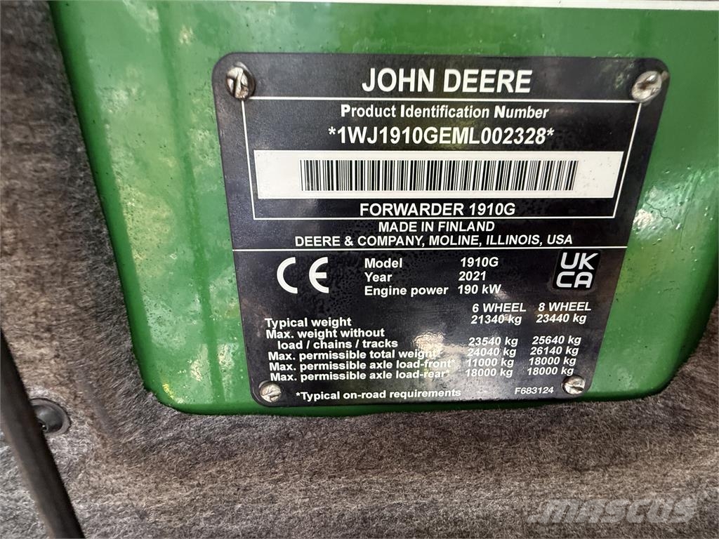 John Deere 1910G Форвардери