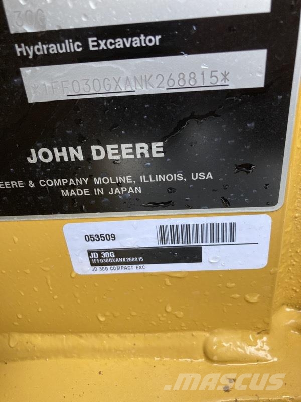 John Deere 30G Mini rýpadla < 7t