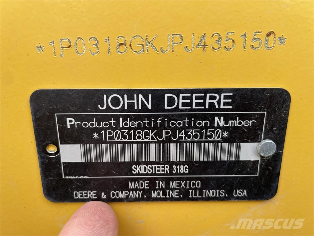 John Deere 318G Skid steer mini nakladalci