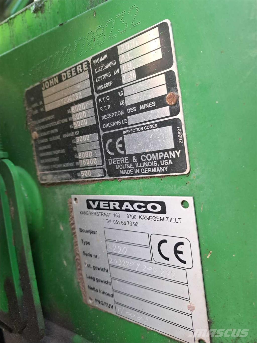 John Deere 3220 Lauksaimniecības pacēlāji