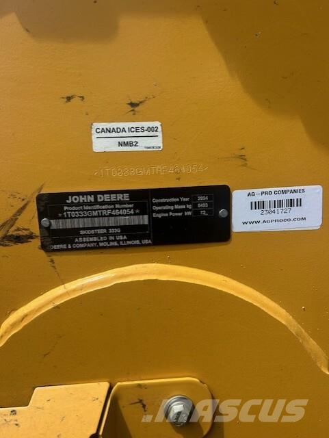 John Deere 333G Minicargadoras