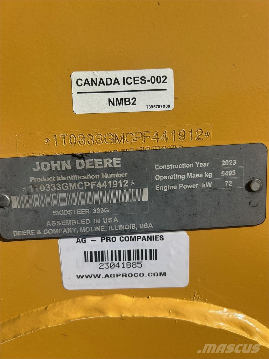 John Deere 333G Mini homlokrakodók